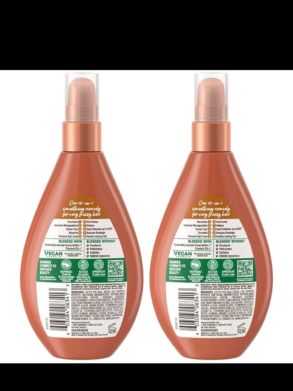 Garnier Whole Blends Miracle Frizz Tamer Leave-In Spray